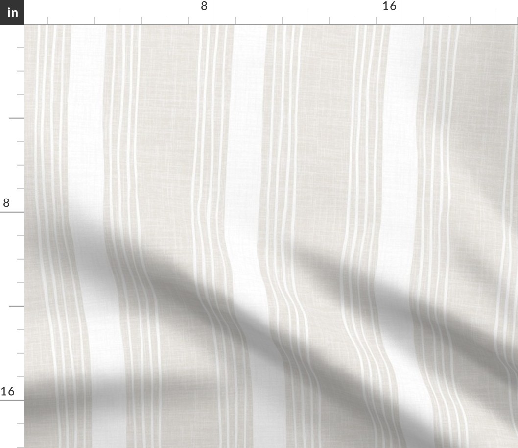Rustic stripes  - taupe - vertical 