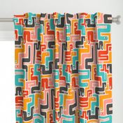 Retro Rattlers Mid Century Modern Snake Pattern - LARGE SCALE-UnBlink Studio by Jackie Tahara