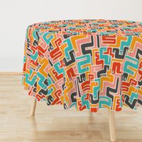 Retro Rattlers Mid Century Modern Snake Pattern - LARGE SCALE-UnBlink Studio by Jackie Tahara