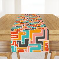 Retro Rattlers Mid Century Modern Snake Pattern - LARGE SCALE-UnBlink Studio by Jackie Tahara