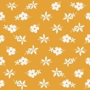 Swedish floral hygge yellow and white