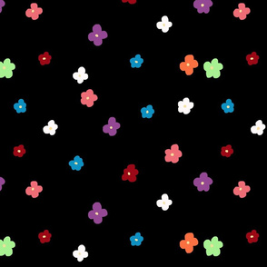 Multi-Color Daisies Solid