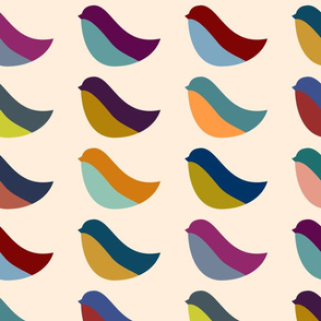 Colorful // Color Block Mod Birds