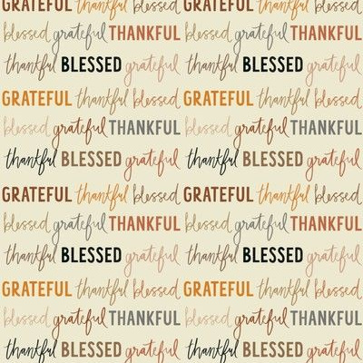 Thankful Blessed Fabric, Wallpaper and Home Decor | Spoonflower