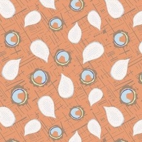 Diagonal Texture Water Drop-orange terracotta