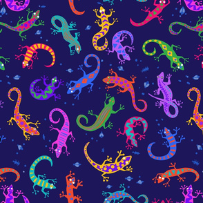 Gecko Frenzy-indigo