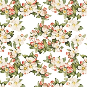 Hudson Floral in White | 12" Repeat