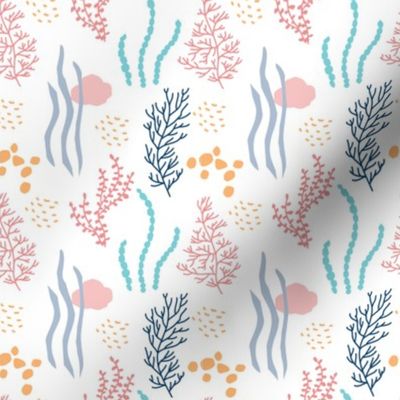 Ocean plants seamless background