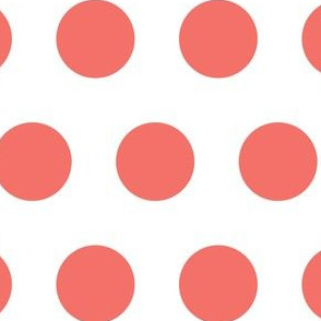 Small scale // Pyjama large dots // coral on white