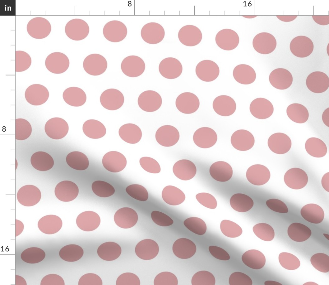 Small scale // Pyjama large dots // blush pink on white