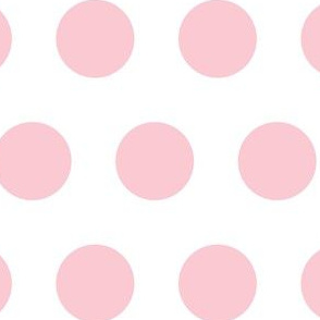 Small scale // Pyjama large dots // pastel pink on white