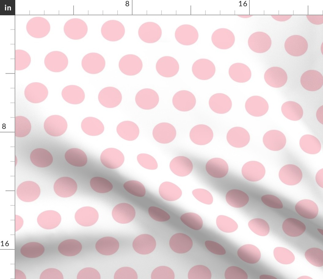 Small scale // Pyjama large dots // pastel pink on white