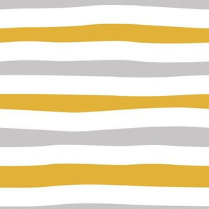 Small scale // Pyjama stripes // white yellow and grey
