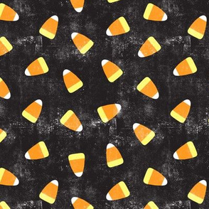 (med scale) Candy corn - distressed black - halloween candy - C20BS