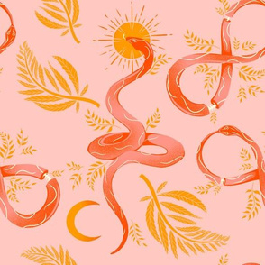 Snake pink orange