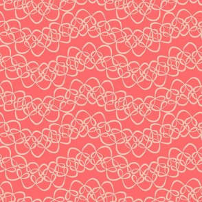 Loopy Linear Wave, coral pink