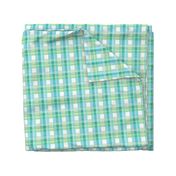 Plaid Green Turquoise Blue