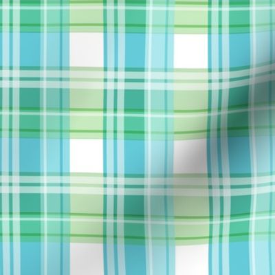 Plaid Green Turquoise Blue