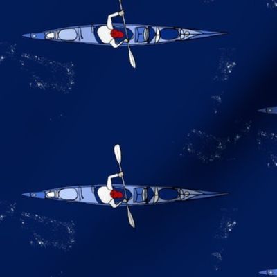 summer sport kayaking on blue water