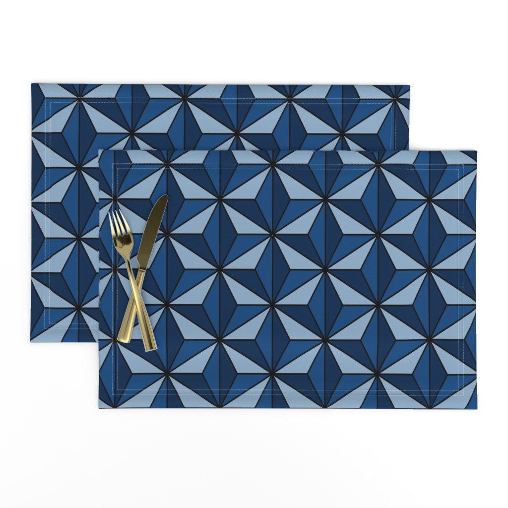 geometric dome monotone blue