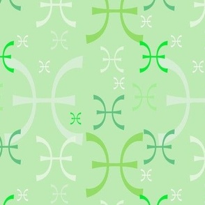 Pisces Symbol Green