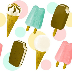 Ice Cream Treats on White