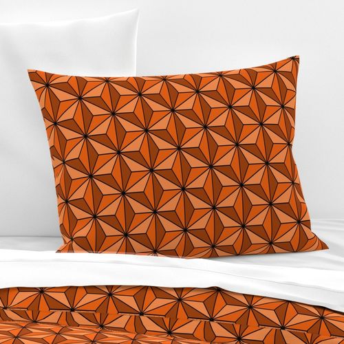 geometric dome monotone orange