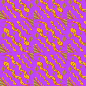 Sm Snake Dance on Purple by DulciArt, LLC