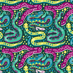 Slithering Neon Snakes - Large