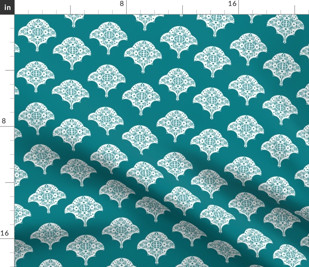 heart of India - teal green