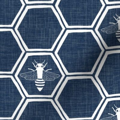 Honeybee hive- navy