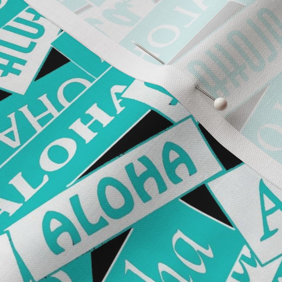 Lots of Aloha-aqua on black