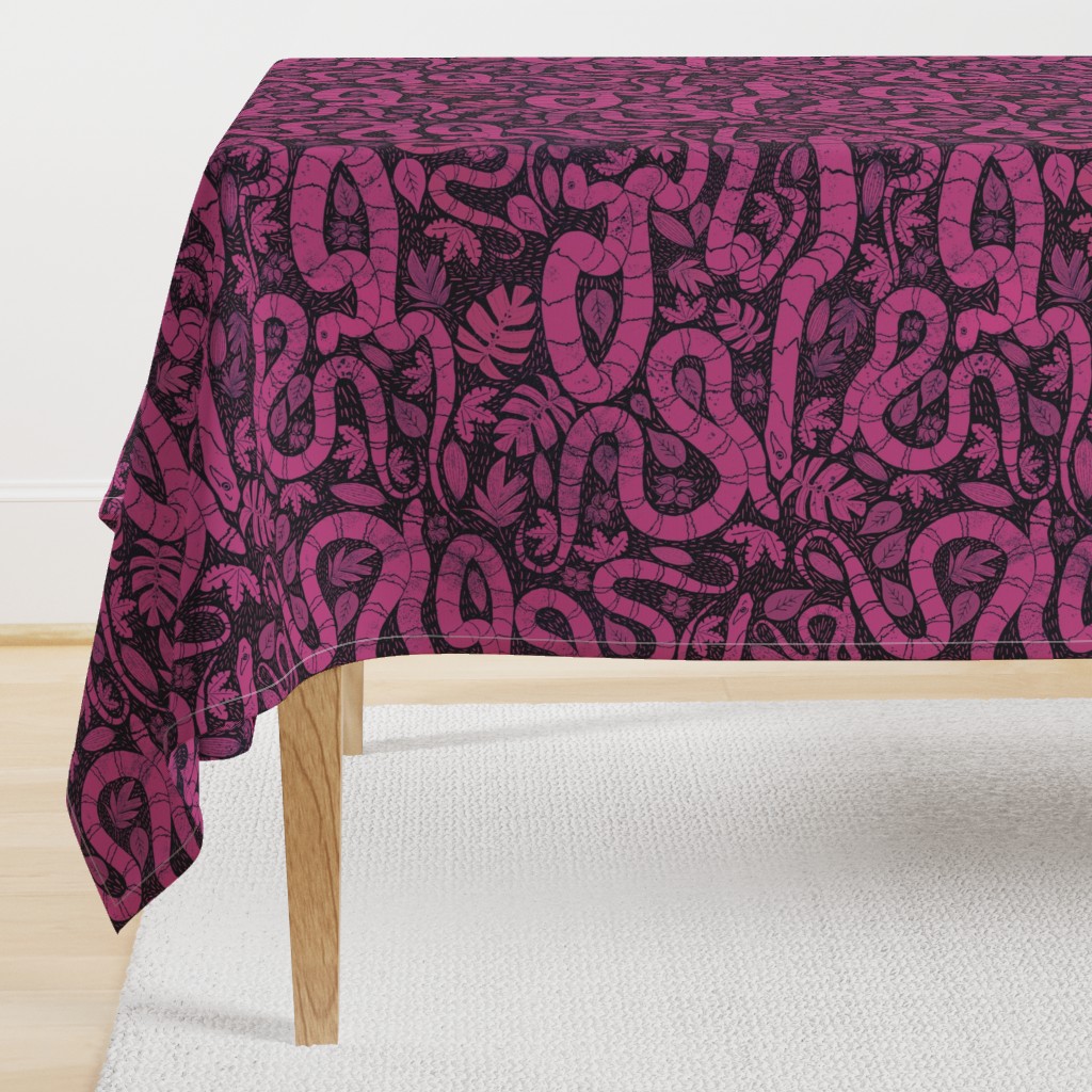 Snake block print pink