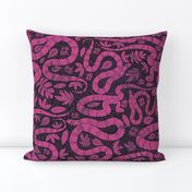 Snake block print pink