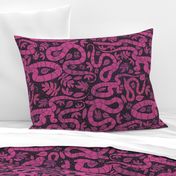 Snake block print pink