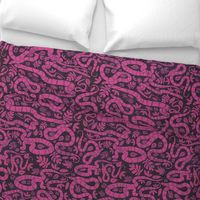 Snake block print pink