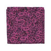 Snake block print pink