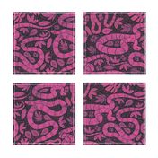 Snake block print pink