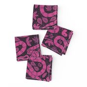 Snake block print pink