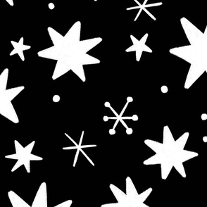 High contrast white stars