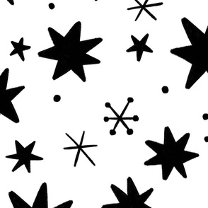 High contrast black stars