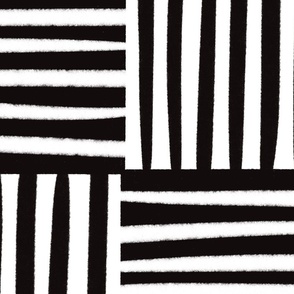 High contrast weave squares black