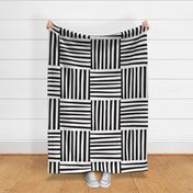 High contrast weave squares white