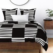 High contrast Checked pattern with lines white