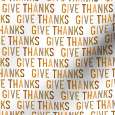 Give Thanks - fall - thankgiving - multi (orange) on white - LAD20