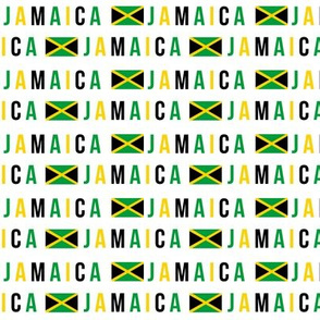 jamaica love fabric - black, green, yellow - flag