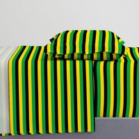 jamaica stripes - black green and yellow