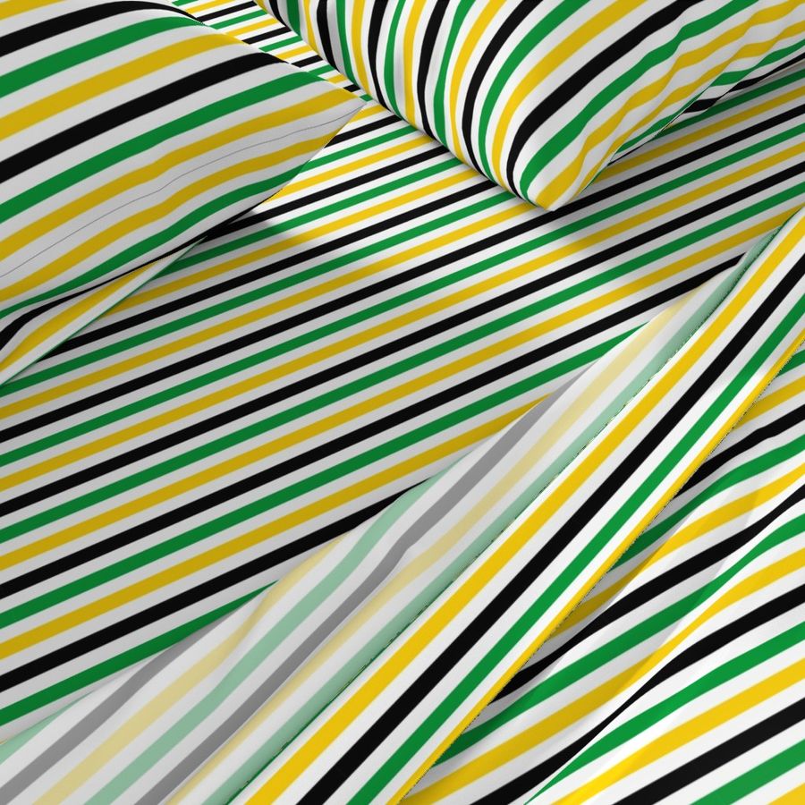 jamaica stripes - black green and yellow