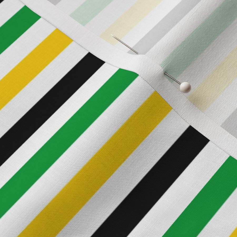 jamaica stripes - black green and yellow