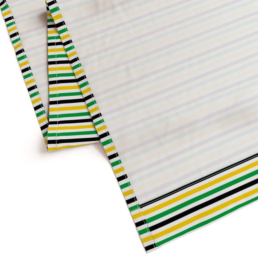 jamaica stripes - black green and yellow